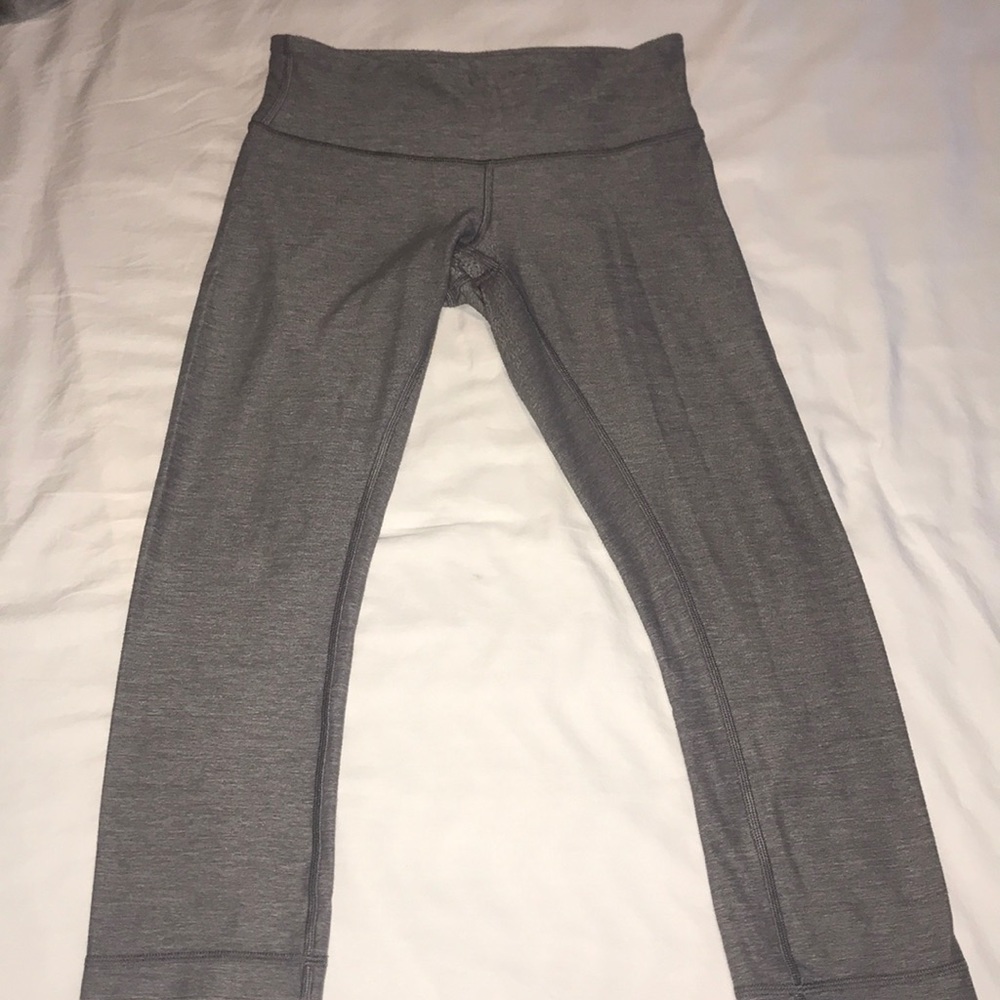 Size 4 lululemon grey crop leggings